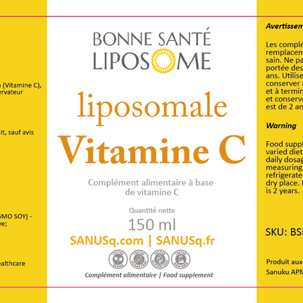 Liposomale vitamine C - 150 ml Bonne Sante Liposome