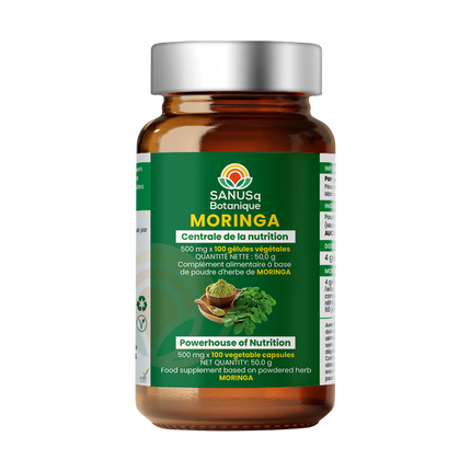 Moringa Oleifera blad (plantaardige) capsules - 500 mg | SANUSq Health